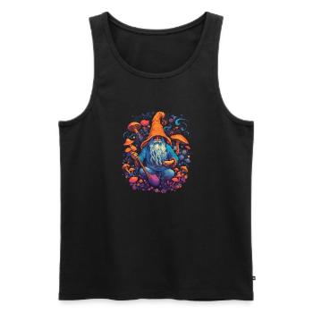 Mushroom Weihnachtsmann| Fantasy Pilze Natur Goa - Männer Premium Bio Tank Top - Schwarz - Vorne - AI Model Male 178 light (178cm)