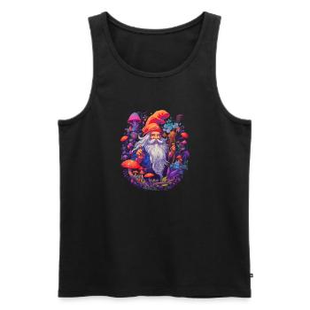 Mushroom Weihnachtsmann| Fantasy Pilze Natur Goa - Männer Premium Bio Tank Top - Schwarz - Vorne - AI Model Male 178 light (178cm)