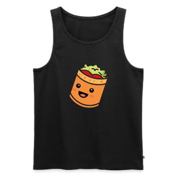Amour Petit burrito - Débardeur bio Premium Homme - noir - Devant - Michal (187cm)