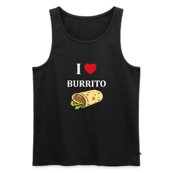 Amour Petit burrito - Débardeur bio Premium Homme - noir - Devant - Michal (187cm)