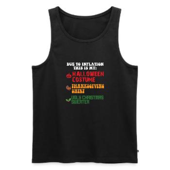 Due To Inflation This Is My Halloween - Männer Premium Bio Tank Top - Schwarz - Vorne - Michal (187cm)