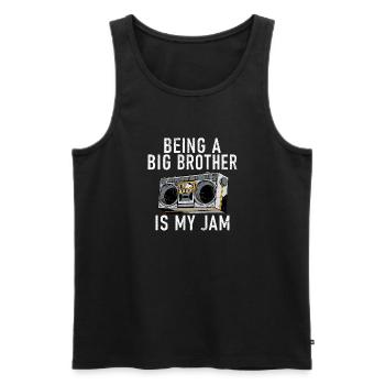 Big Brother Gift - Männer Premium Bio Tank Top - Schwarz - Vorne - Michal (187cm)