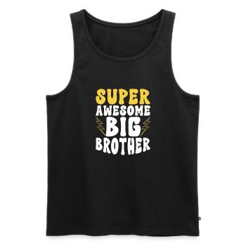 Big Brother Gift - Männer Premium Bio Tank Top - Schwarz - Vorne - Michal (187cm)