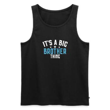 Brother Gifts - Männer Premium Bio Tank Top - Schwarz - Vorne - Michal (187cm)