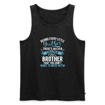 Brother Gifts - Männer Premium Bio Tank Top - Schwarz - Vorne - Michal (187cm)