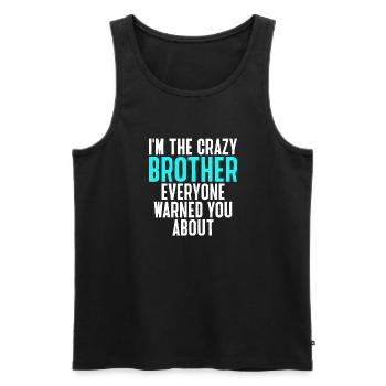 Brother Gifts - Männer Premium Bio Tank Top - Schwarz - Vorne - Michal (187cm)
