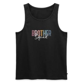 Brother Gifts - Männer Premium Bio Tank Top - Schwarz - Vorne - Michal (187cm)