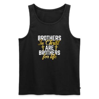Brother Gifts - Männer Premium Bio Tank Top - Schwarz - Vorne - Michal (187cm)