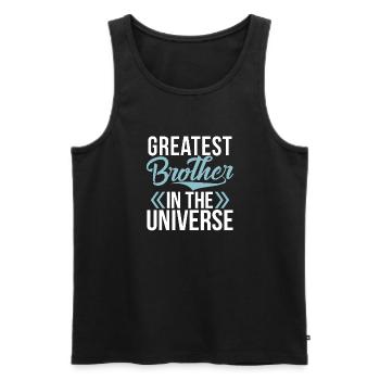 Brother Gifts - Männer Premium Bio Tank Top - Schwarz - Vorne - Michal (187cm)