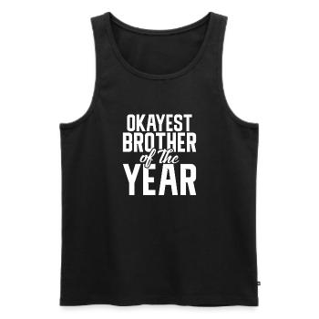 Brother Gifts - Männer Premium Bio Tank Top - Schwarz - Vorne - Michal (187cm)