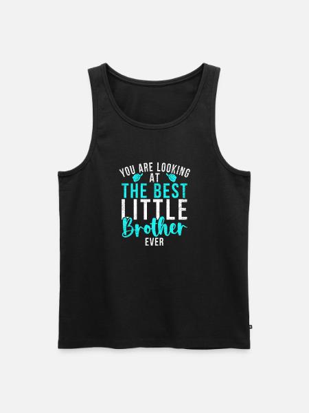 Lillebror gaver - Herre Premium økologisk tanktop - sort