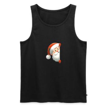 Weihnachtsmann Geschenkidee - Männer Premium Bio Tank Top - Schwarz - Vorne - Michal (187cm)
