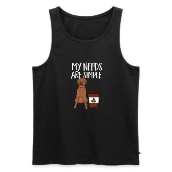 Foxred Labrador Fox Red Labrador Retriever - Men's Premium Organic Tank Top - black - Front - AI Model Male 178 light (178cm)