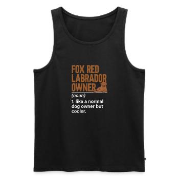 Foxred Labrador Fox Red Labrador Retriever - Men's Premium Organic Tank Top - black - Front - AI Model Male 178 light (178cm)