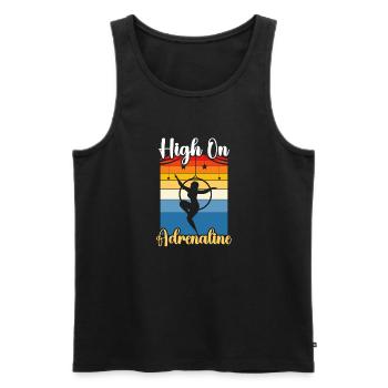 Trapéziste rétro Artiste de cirque Acrobaties - Débardeur bio Premium Homme - noir - Devant - AI Model Male 178 light (178cm)