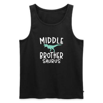 Cadeaux du frère du milieu - Débardeur bio Premium Homme - noir - Devant - Michal (187cm)
