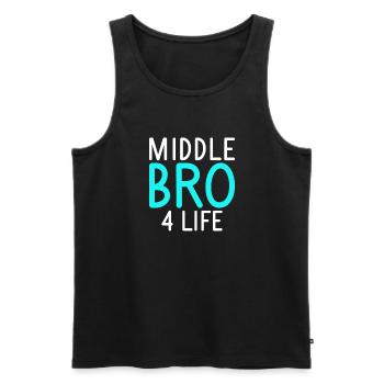 Cadeaux du frère du milieu - Débardeur bio Premium Homme - noir - Devant - Michal (187cm)