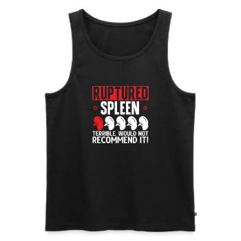 Milz-Entfernung Splenektomie OP Lustiger Spruch - Männer Premium Bio Tank Top - Schwarz - Vorne - AI Model Male 178 light (178cm)