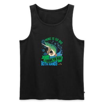 Hechtfischen Fischfänger Hecht Fischer Angler - Männer Premium Bio Tank Top - Schwarz - Vorne - AI Model Male 178 light (178cm)
