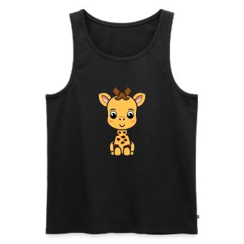 Humor Little Baby Giraffe - Men's Premium Organic Tank Top - black - Front - Michal (187cm)