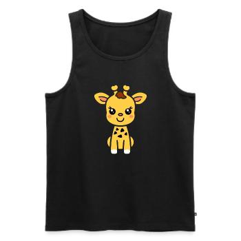 Humor Little Baby Giraffe - Men's Premium Organic Tank Top - black - Front - Michal (187cm)