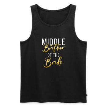 Cadeaux du frère du milieu - Débardeur bio Premium Homme - noir - Devant - Michal (187cm)