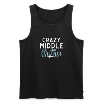 Middle Brother Gifts - Männer Premium Bio Tank Top - Schwarz - Vorne - AI Model Male 178 light (178cm)