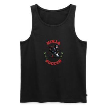 Soccer Ninja Athletic Sports Martial Arts - Men's Premium Organic Tank Top - black - Front - AI Model Male 178 light (178cm)