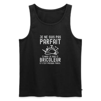 Bricoleur hors norme - Débardeur bio Premium Homme - noir - Devant - Michal (187cm)