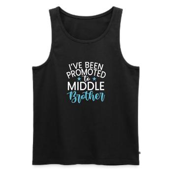 Cadeaux du frère du milieu - Débardeur bio Premium Homme - noir - Devant - Michal (187cm)