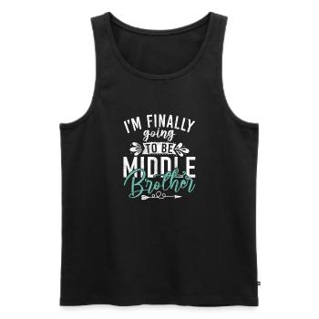 Cadeaux du frère du milieu - Débardeur bio Premium Homme - noir - Devant - Michal (187cm)