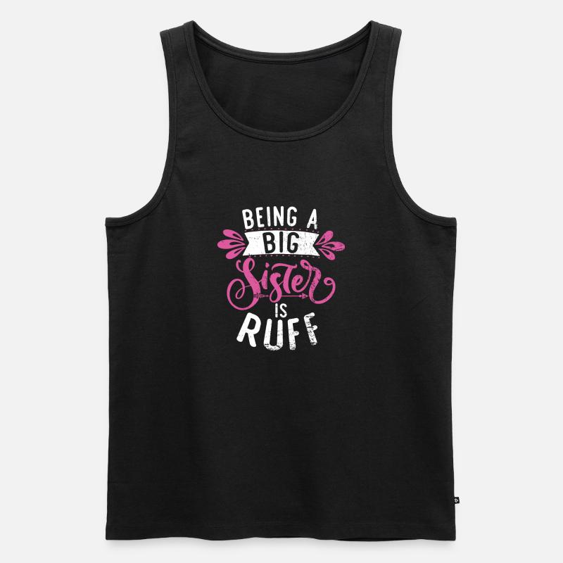 Big Sister Gift - Männer Premium Bio Tank Top - Schwarz