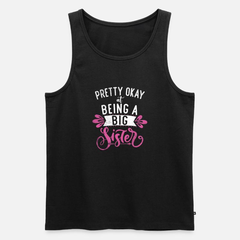 Big Sister Gift - Männer Premium Bio Tank Top - Schwarz