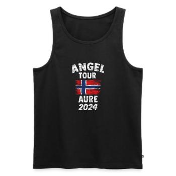 AURE 2024 Voyage de pêche Norvège - Débardeur bio Premium Homme - noir - Devant - Michal (187cm)