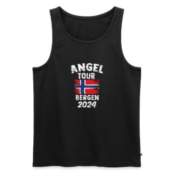 BERGEN 2024 Fishing Tour Norway - Men's Premium Organic Tank Top - black - Front - Michal (187cm)