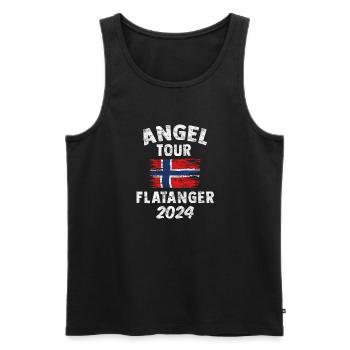 FLATANGER 2024 - Angel Tour Norwegen - Männer Premium Bio Tank Top - Schwarz - Vorne - Michal (187cm)