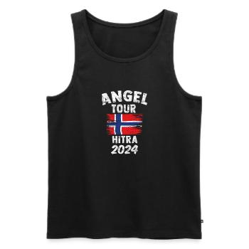 HITRA 2024 - Fishing Tour Norway Customizable - Men's Premium Organic Tank Top - black - Front - Michal (187cm)