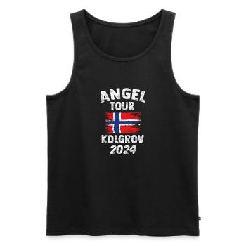 KOLGROV 2024 Angel Tour Norwegen Personalisierbar - Männer Premium Bio Tank Top - Schwarz - Vorne - Michal (187cm)