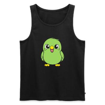 Cute little parakeet - Men's Premium Organic Tank Top - black - Front - Michal (187cm)