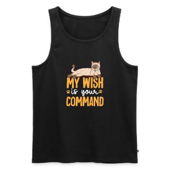 Siamkatze - Männer Premium Bio Tank Top - Schwarz - Vorne - AI Model Male 178 light (178cm)