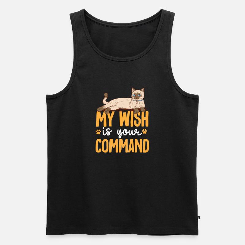 Siamkatze - Männer Premium Bio Tank Top - Schwarz