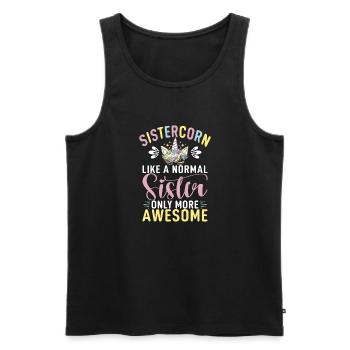 Sister Gifts - Men's Premium Organic Tank Top - black - Front - Michal (187cm)