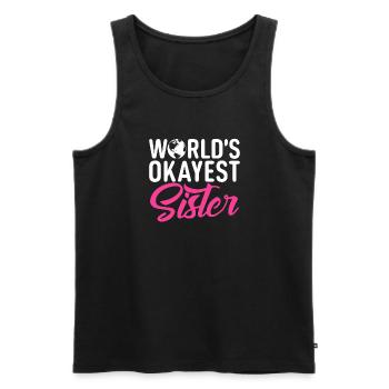 Sister Gifts - Men's Premium Organic Tank Top - black - Front - Michal (187cm)