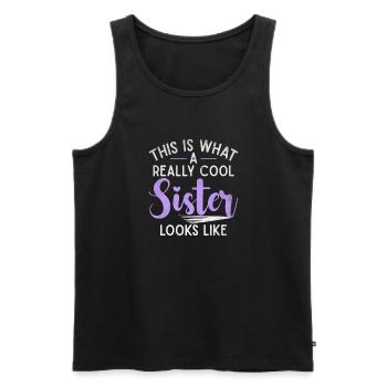 Sister Gifts - Men's Premium Organic Tank Top - black - Front - Michal (187cm)