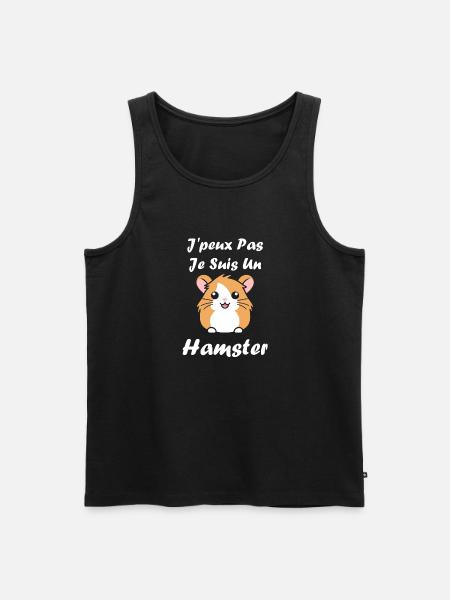 Mignon Humour petit hamster - Débardeur bio Premium Homme - noir