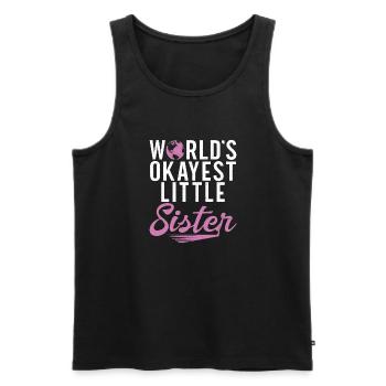 Little Sister Gifts - Männer Premium Bio Tank Top - Schwarz - Vorne - AI Model Male 178 light (178cm)