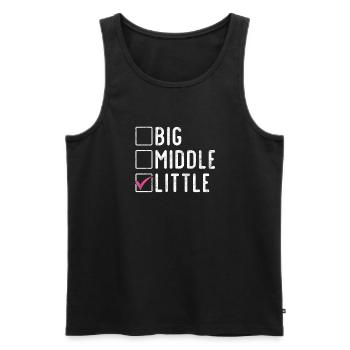 Little Sister Gifts - Männer Premium Bio Tank Top - Schwarz - Vorne - Michal (187cm)