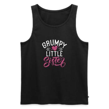Little Sister Gifts - Männer Premium Bio Tank Top - Schwarz - Vorne - Michal (187cm)