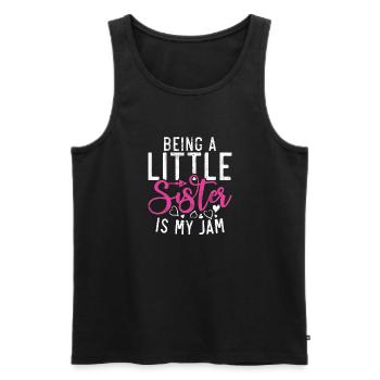 Little Sister Gifts - Männer Premium Bio Tank Top - Schwarz - Vorne - Michal (187cm)