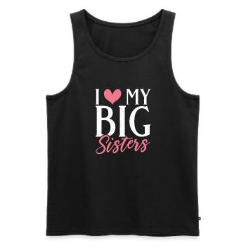 Little Sister Gifts - Männer Premium Bio Tank Top - Schwarz - Vorne - Michal (187cm)